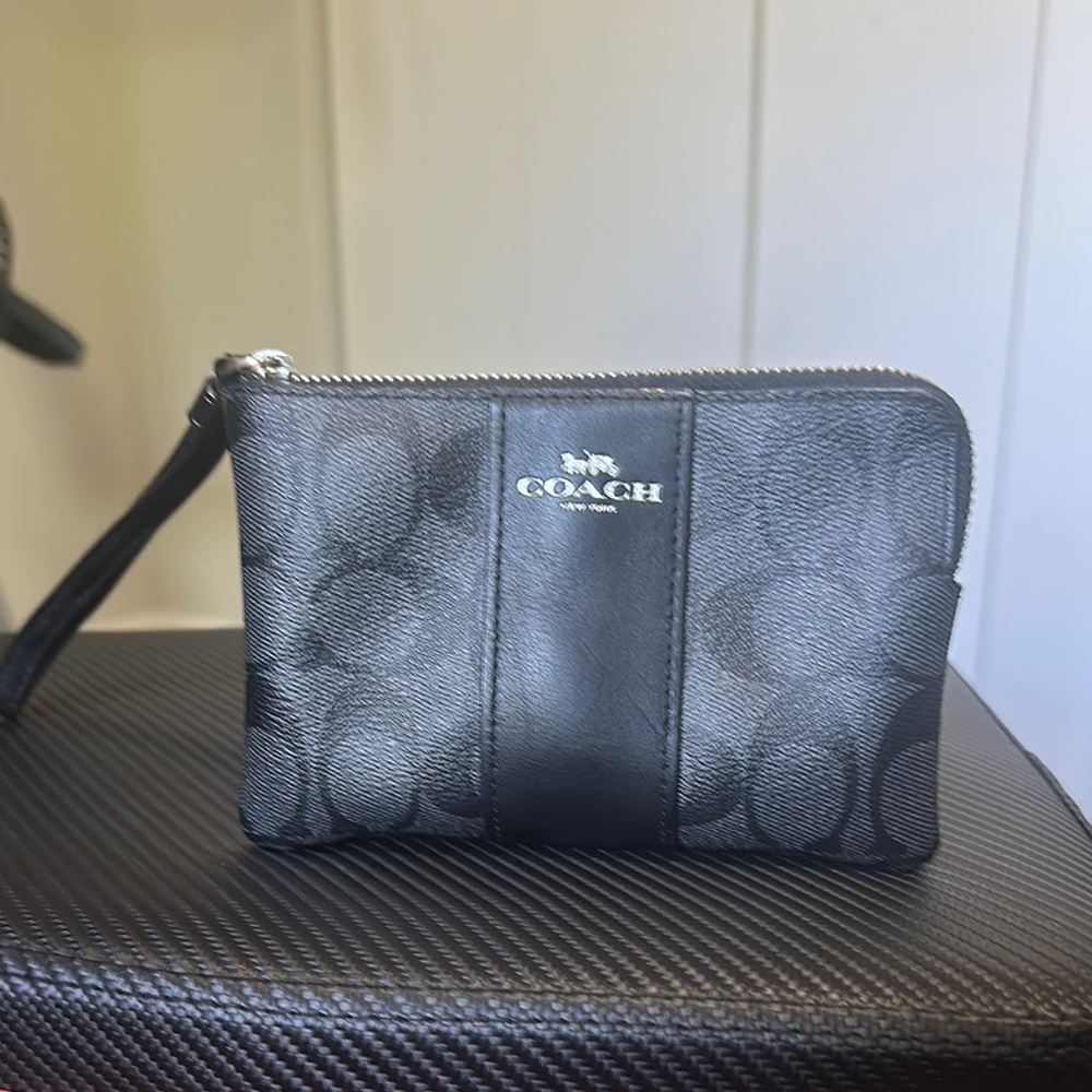 Coach Black Wristlet Bag